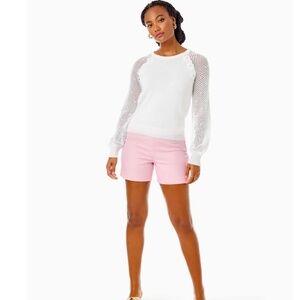 Lilly Pulitzer 5" Alessi Stretch Short Size 12 Pink Blossom